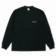 画像1: WACKO MARIA/WASHED HEAVY WEIGHT LONG SLEEVE T-SHIRT（BLACK）［刺繍長袖T-25秋冬］ (1)