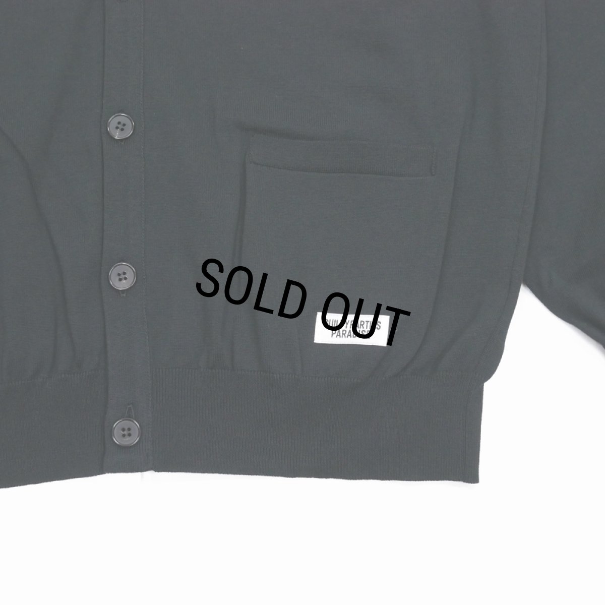 画像4: WACKO MARIA/COTTON KNIT CARDIGAN（BLACK）［コットンニットカーディガン-25秋冬］ (4)