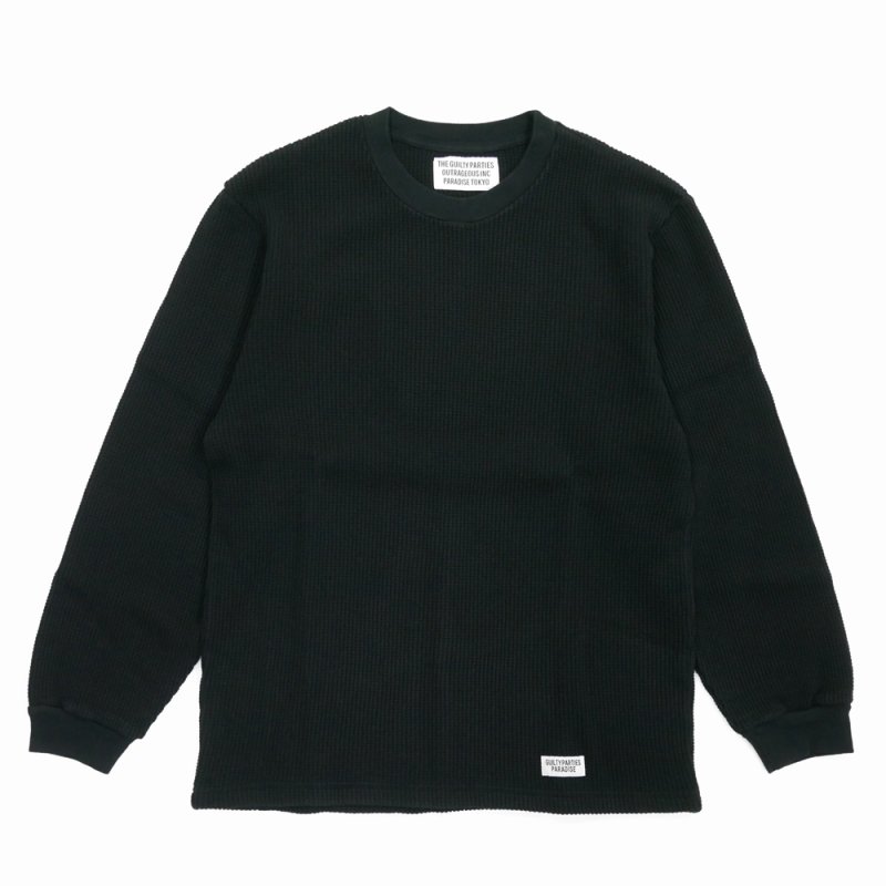 画像1: WACKO MARIA/THERMAL SHIRT（BLACK）［サーマル長袖-25秋冬］
