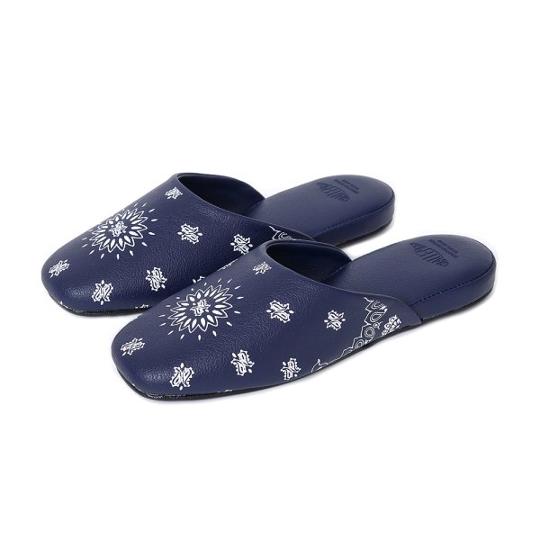 画像1: CHALLENGER/BANDANA SLIPPERS（NAVY）［バンダナスリッパ-25秋冬］