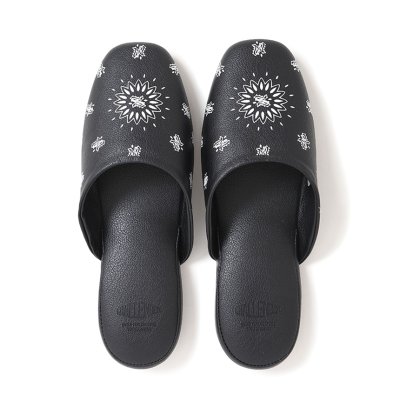 画像2: CHALLENGER/BANDANA SLIPPERS（BLACK）［バンダナスリッパ-25秋冬］