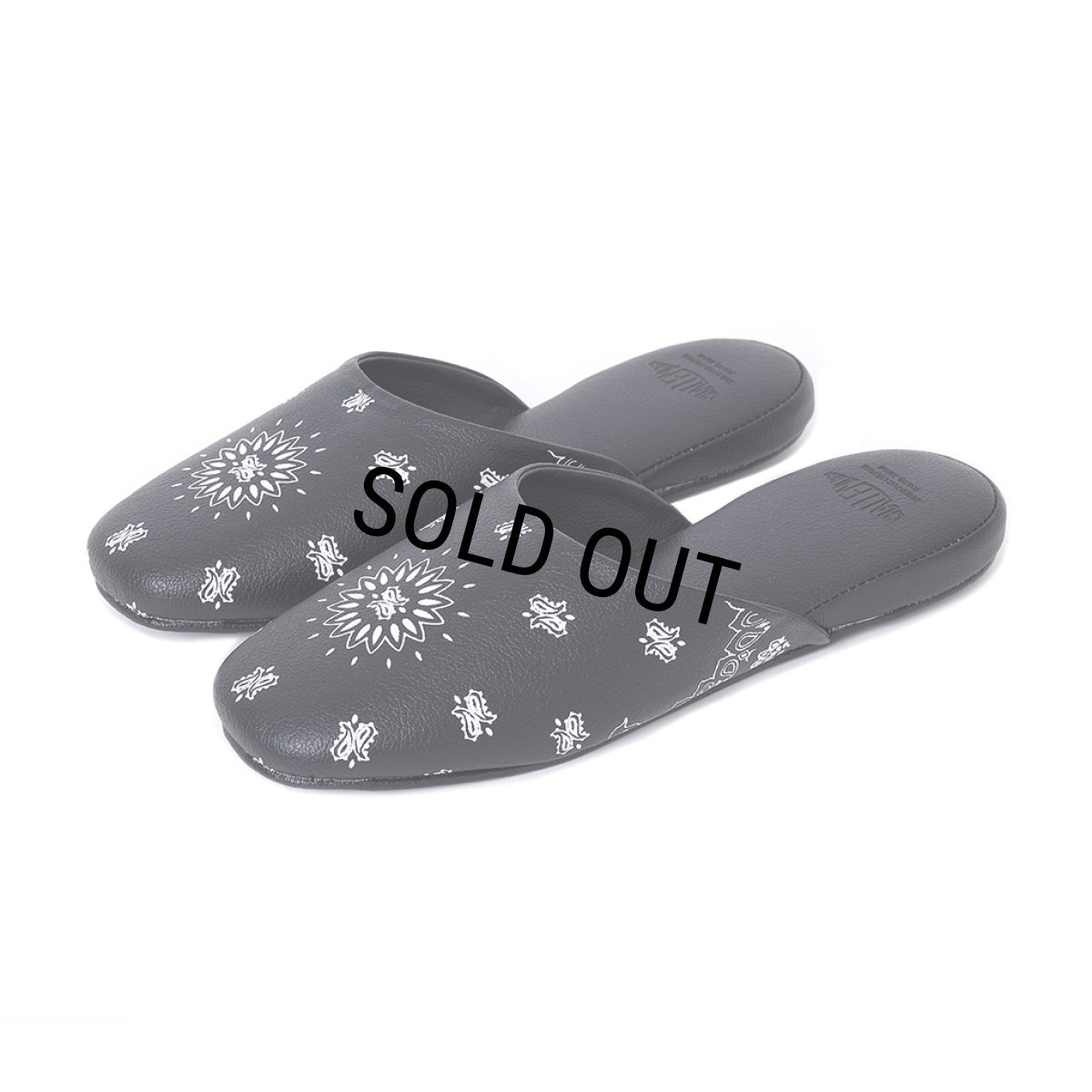 画像1: CHALLENGER/BANDANA SLIPPERS（BLACK）［バンダナスリッパ-25秋冬］ (1)