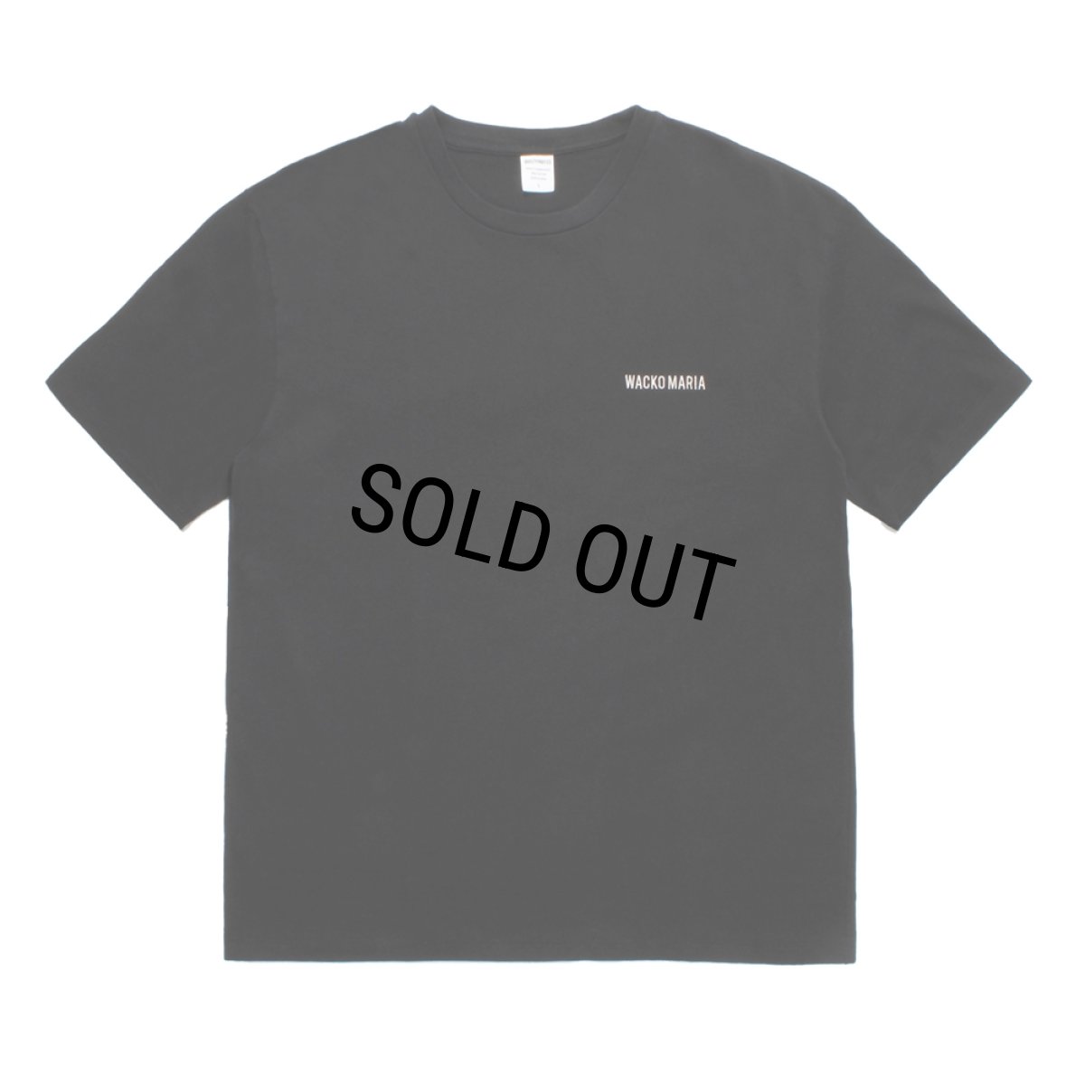 画像1: WACKO MARIA/WASHED HEAVY WEIGHT T-SHIRT（BLACK）［刺繍T-25秋冬］ (1)