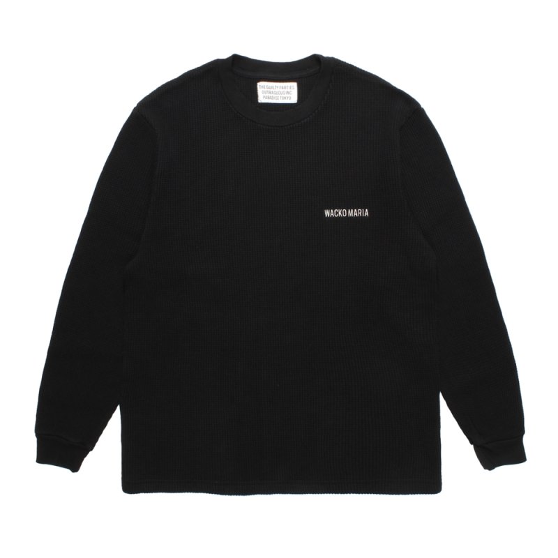 画像1: WACKO MARIA/THERMAL SHIRT（BLACK）［サーマル長袖-25秋冬］