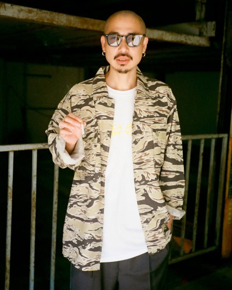画像3: WACKO MARIA/TIGERCAMO ARMY SHIRT（BEIGE）［タイガーカモアーミーシャツ-25秋冬］