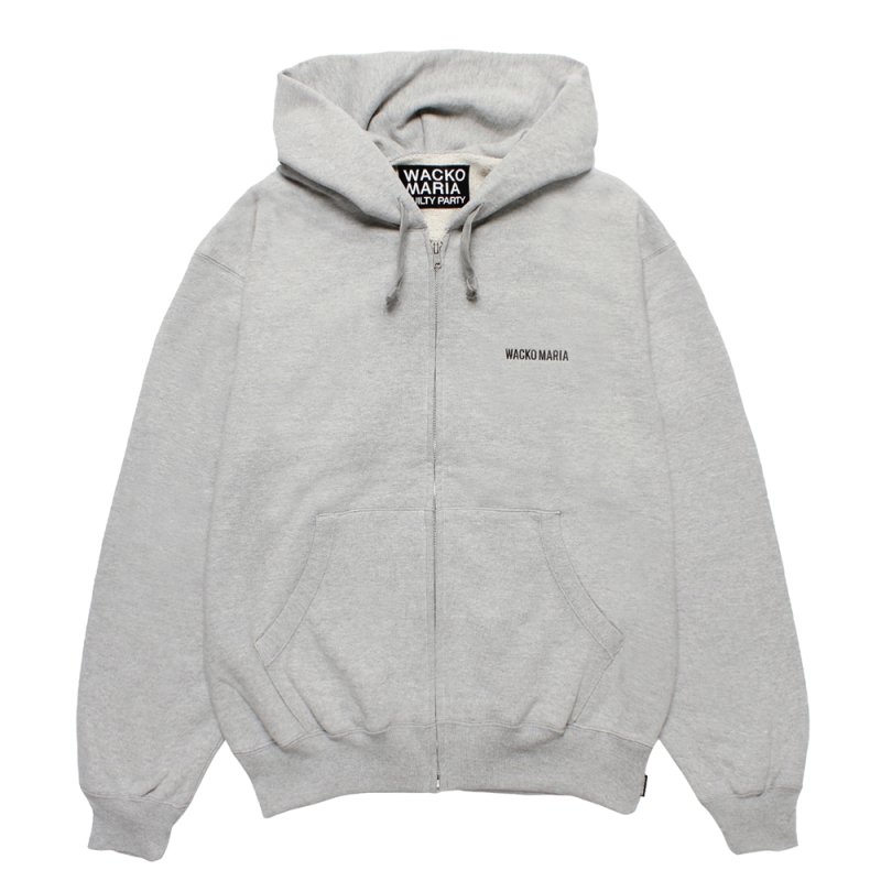 画像1: WACKO MARIA/HEAVY WEIGHT FULL ZIP HOODED SWEAT SHIRT（GRAY）［ジップアップパーカー-25秋冬］