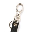 画像2: CALEE/ROUND & PYRAMID STUDS LEATHER SHORT KEY RING（BLACK）［スタッズレザーショートキーリング-25秋冬］ (2)
