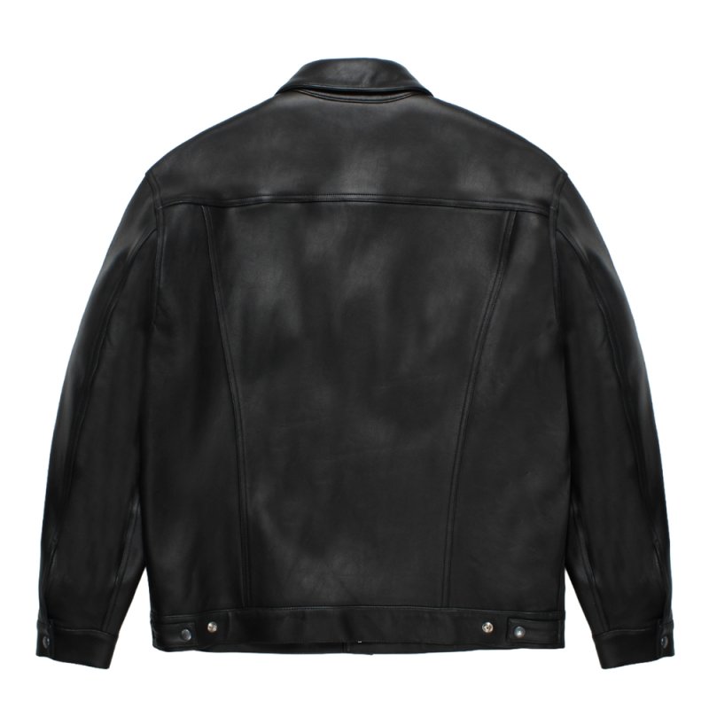 画像2: WACKO MARIA/LEATHER TRUCKER JACKET（BLACK）［レザートラッカーJKT-25秋冬］