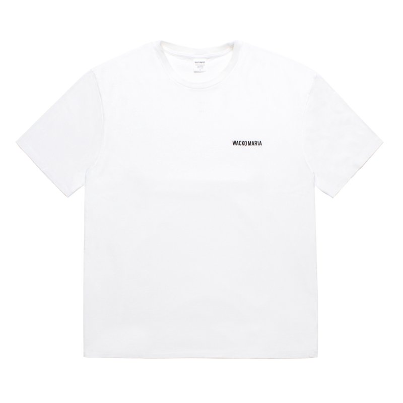 画像1: WACKO MARIA/WASHED HEAVY WEIGHT T-SHIRT（WHITE）［刺繍T-25秋冬］