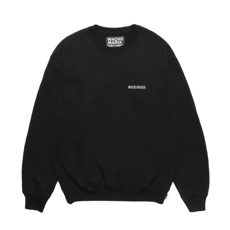 画像1: WACKO MARIA/HEAVY WEIGHT SWEAT SHIRT（BLACK）［クルーネックスウェット-25秋冬］