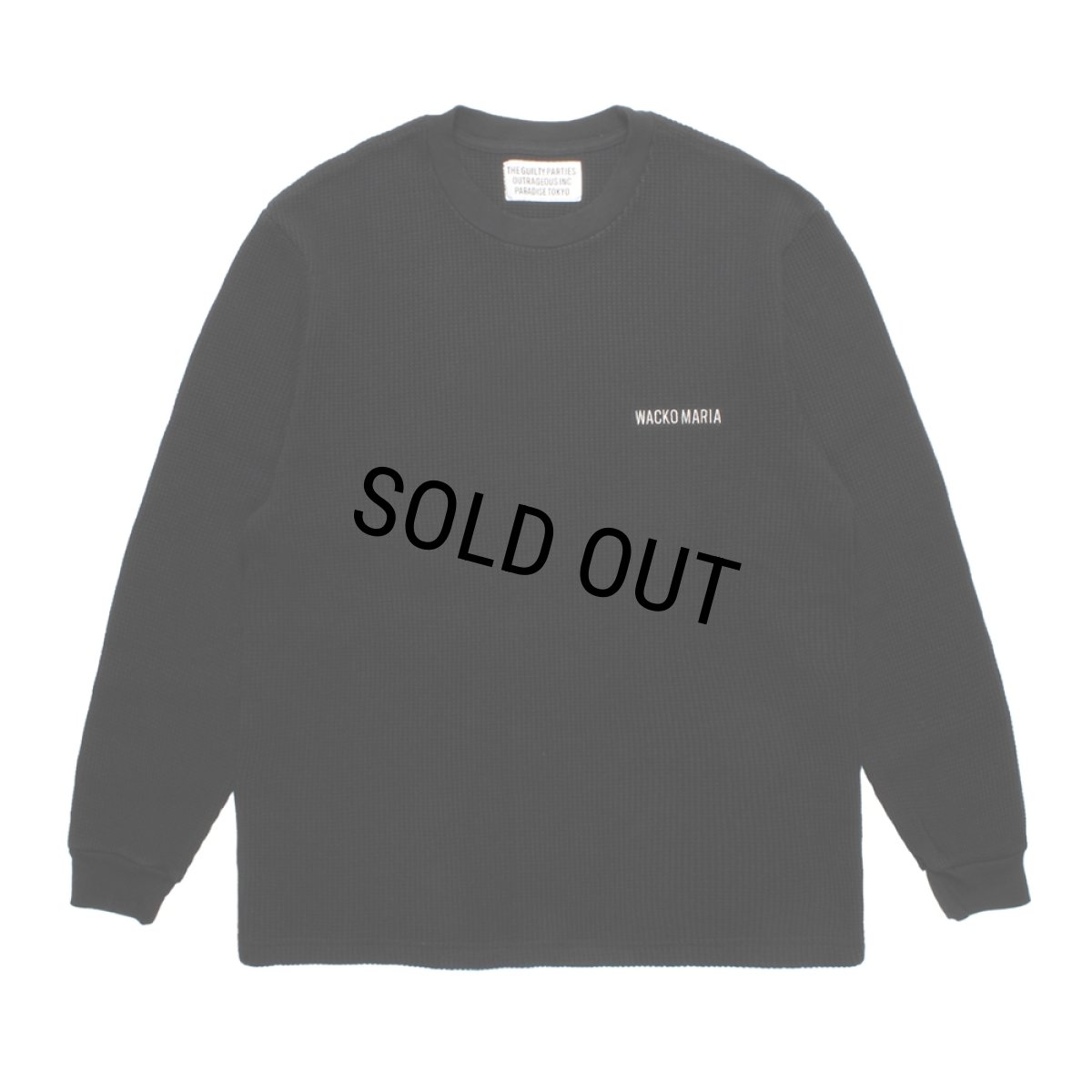 画像1: WACKO MARIA/THERMAL SHIRT（BLACK）［サーマル長袖-25秋冬］ (1)