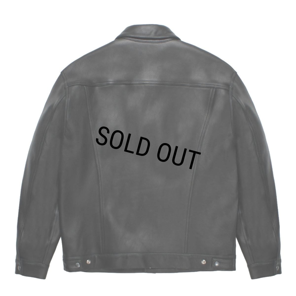 画像2: WACKO MARIA/LEATHER TRUCKER JACKET（BLACK）［レザートラッカーJKT-25秋冬］ (2)