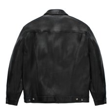 画像2: WACKO MARIA/LEATHER TRUCKER JACKET（BLACK）［レザートラッカーJKT-25秋冬］ (2)