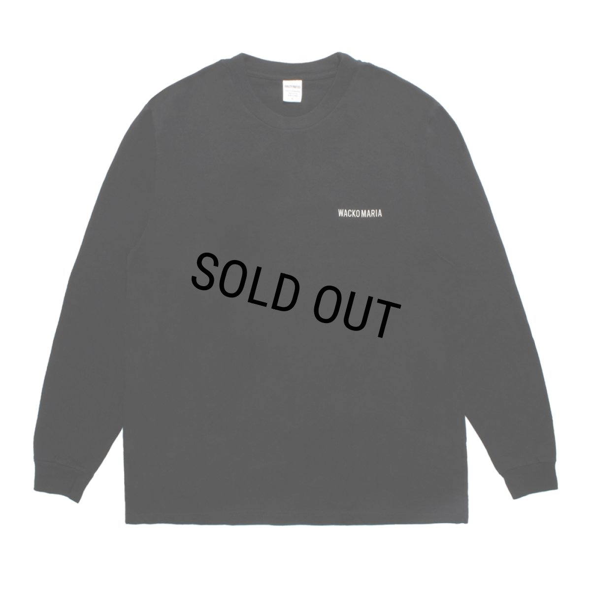 画像1: WACKO MARIA/WASHED HEAVY WEIGHT LONG SLEEVE T-SHIRT（BLACK）［刺繍長袖T-25秋冬］ (1)