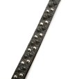 画像3: CALEE/ROUND & PYRAMID STUDS LEATHER LONG KEY RING（BLACK）［スタッズレザーロングキーリング-25秋冬］ (3)