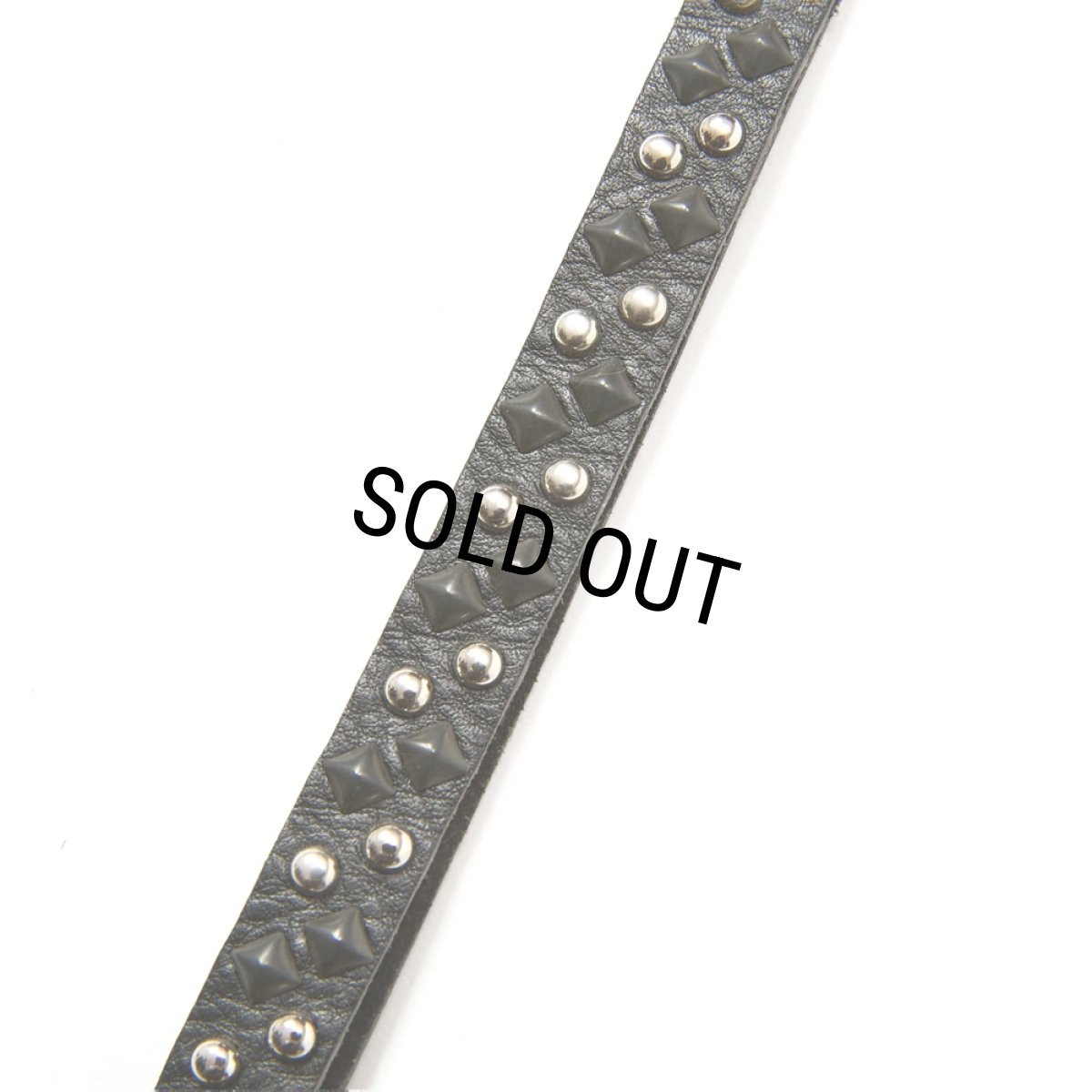 画像3: CALEE/ROUND & PYRAMID STUDS LEATHER LONG KEY RING（BLACK）［スタッズレザーロングキーリング-25秋冬］ (3)