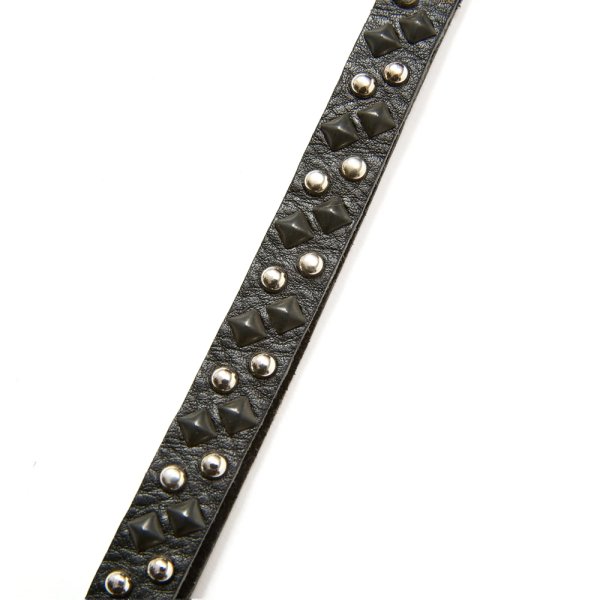 画像3: CALEE/ROUND & PYRAMID STUDS LEATHER LONG KEY RING（BLACK）［スタッズレザーロングキーリング-25秋冬］