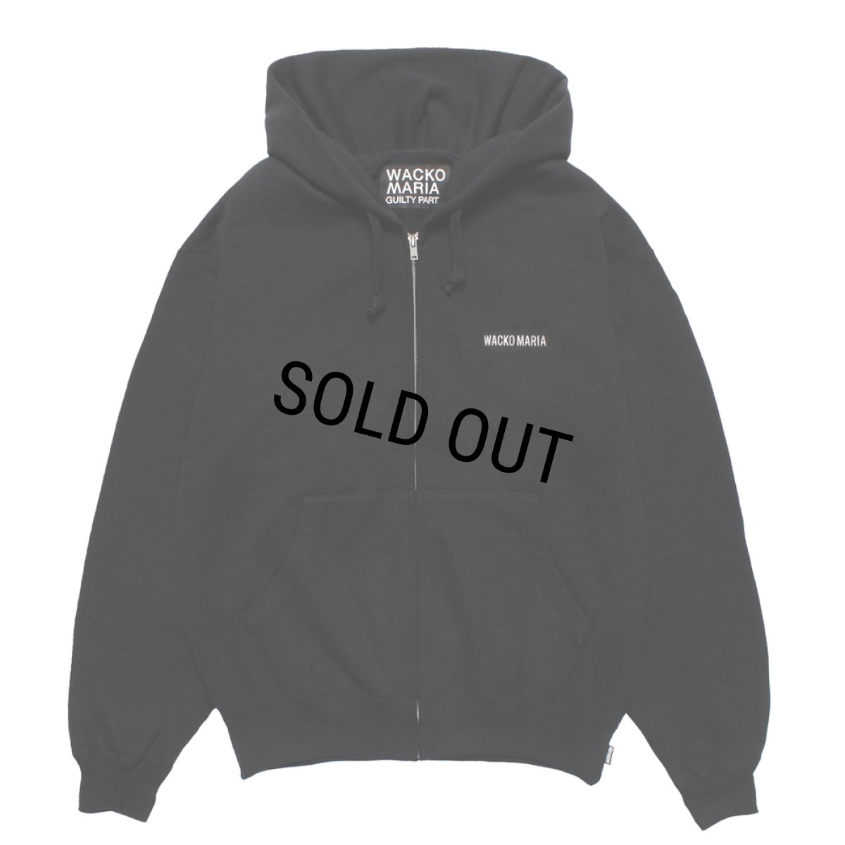 画像1: WACKO MARIA/HEAVY WEIGHT FULL ZIP HOODED SWEAT SHIRT（BLACK）［ジップアップパーカー-25秋冬］ (1)