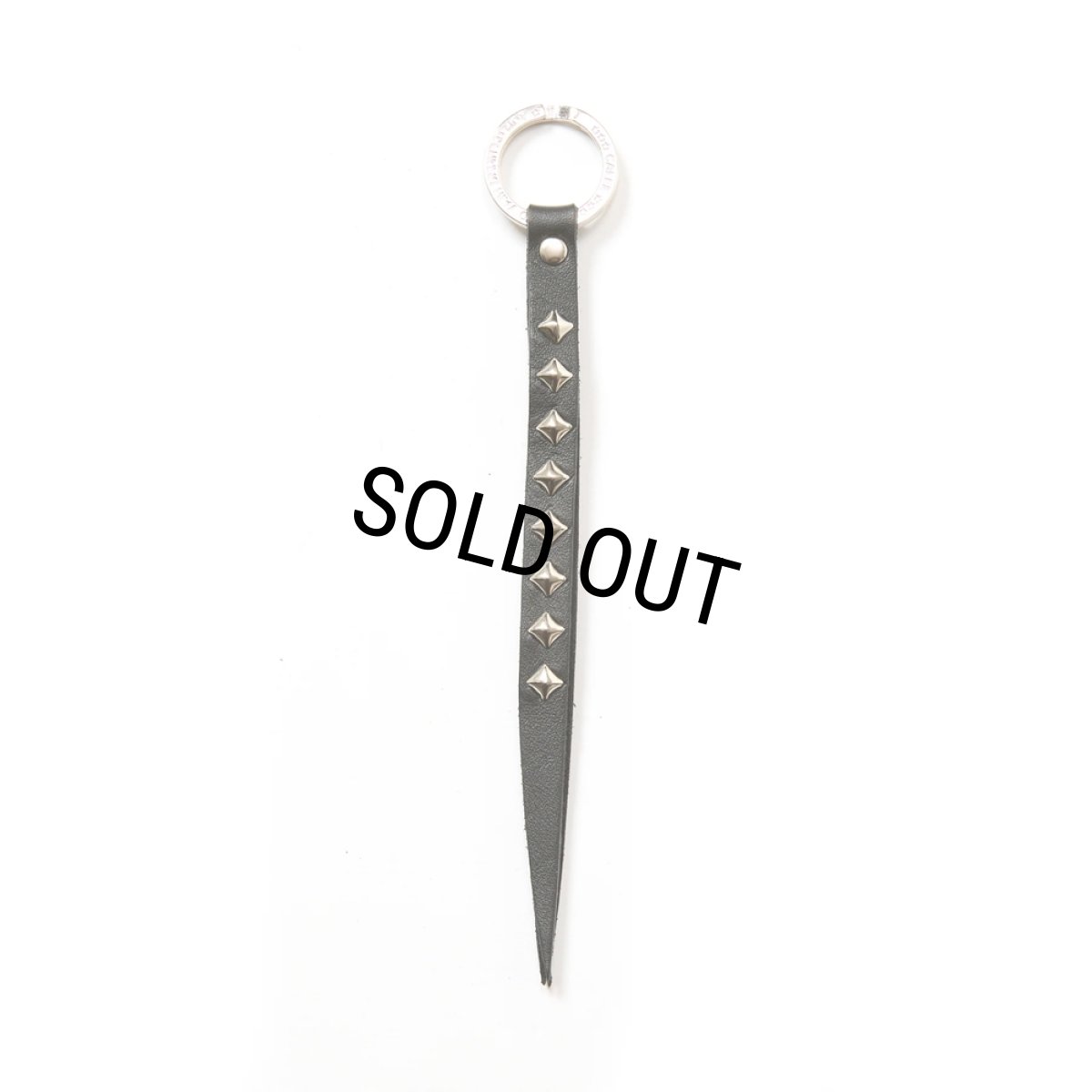 画像1: CALEE/STUDS LEATHER KEY HOLDER（BLACK）［スタッズレザーキーホルダー-25秋冬］ (1)