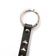 画像2: CALEE/STUDS LEATHER KEY HOLDER（BLACK）［スタッズレザーキーホルダー-25秋冬］ (2)