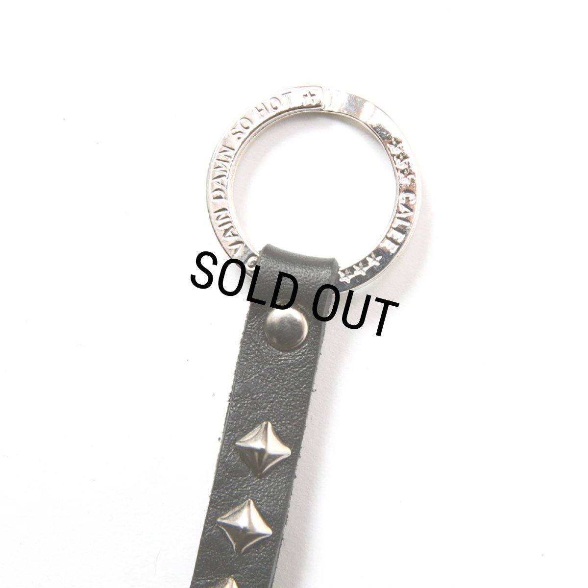 画像2: CALEE/STUDS LEATHER KEY HOLDER（BLACK）［スタッズレザーキーホルダー-25秋冬］ (2)
