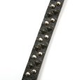 画像3: CALEE/ROUND & PYRAMID STUDS LEATHER SHORT KEY RING（BLACK）［スタッズレザーショートキーリング-25秋冬］ (3)