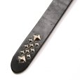 画像5: CALEE/STUDS LEATHER NARROW LONG BELT（BLACK）［スタッズレザーナローロングベルト-25秋冬］ (5)