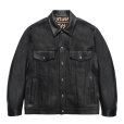 画像1: WACKO MARIA/LEATHER TRUCKER JACKET（BLACK）［レザートラッカーJKT-25秋冬］ (1)