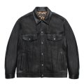 WACKO MARIA/LEATHER TRUCKER JACKET（BLACK）［レザートラッカーJKT-25秋冬］