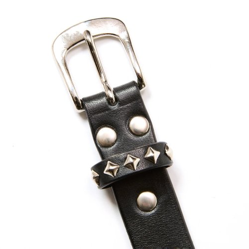 他の写真2: CALEE/STUDS LEATHER NARROW LONG BELT（BLACK）［スタッズレザーナローロングベルト-25秋冬］