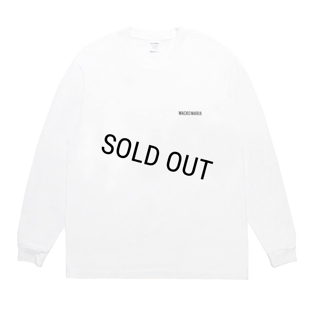 画像1: WACKO MARIA/WASHED HEAVY WEIGHT LONG SLEEVE T-SHIRT（WHITE）［刺繍長袖T-25秋冬］ (1)
