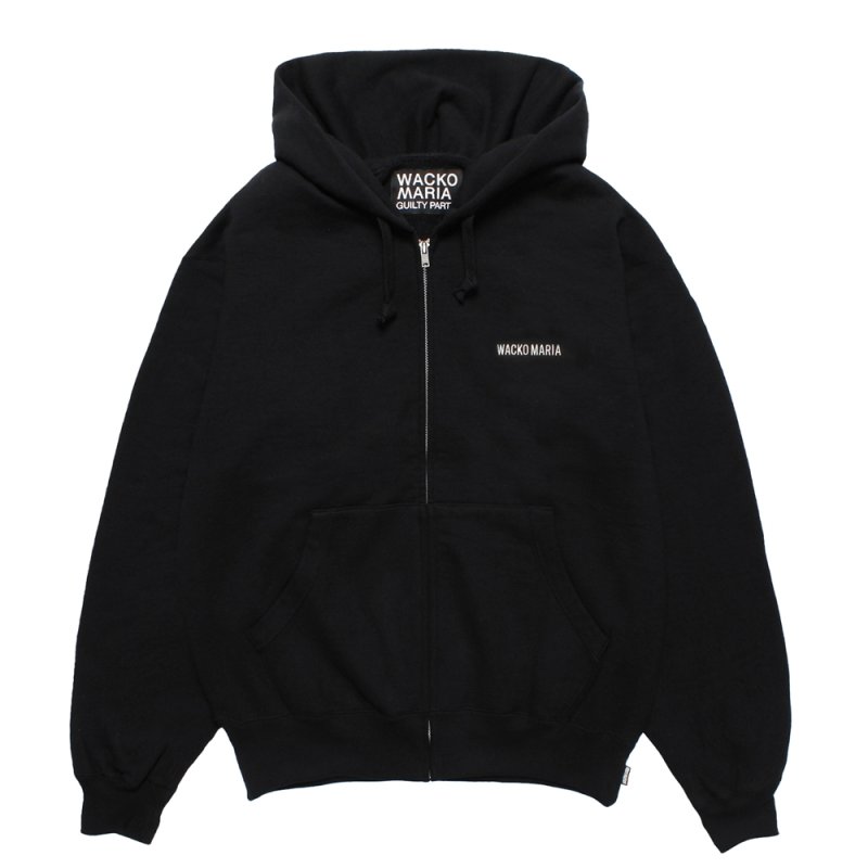 画像1: WACKO MARIA/HEAVY WEIGHT FULL ZIP HOODED SWEAT SHIRT（BLACK）［ジップアップパーカー-25秋冬］