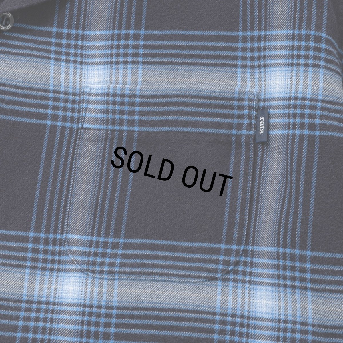 画像5: RATS/COTTON RAYON CHECK SHIRT（NAVY CHECK）［コットンレーヨンチェックシャツ-25秋冬］ (5)
