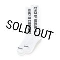 RATS/HIGH SOCKS LOGO（WHITE）［ハイソックス-25秋冬］