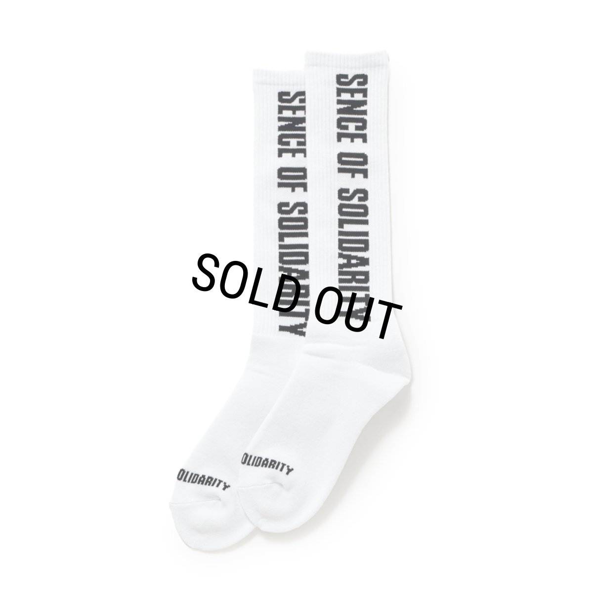 画像1: RATS/HIGH SOCKS LOGO（WHITE）［ハイソックス-25秋冬］ (1)