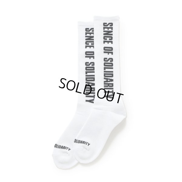 画像1: RATS/HIGH SOCKS LOGO（WHITE）［ハイソックス-25秋冬］