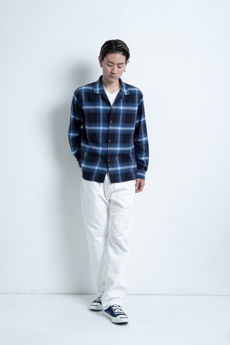 画像3: RATS/COTTON RAYON CHECK SHIRT（NAVY CHECK）［コットンレーヨンチェックシャツ-25秋冬］