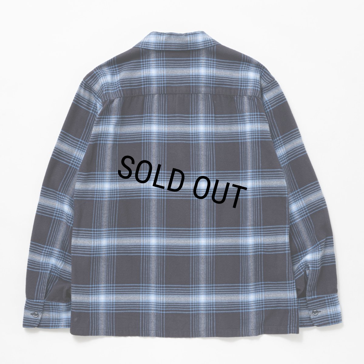 画像2: RATS/COTTON RAYON CHECK SHIRT（NAVY CHECK）［コットンレーヨンチェックシャツ-25秋冬］ (2)