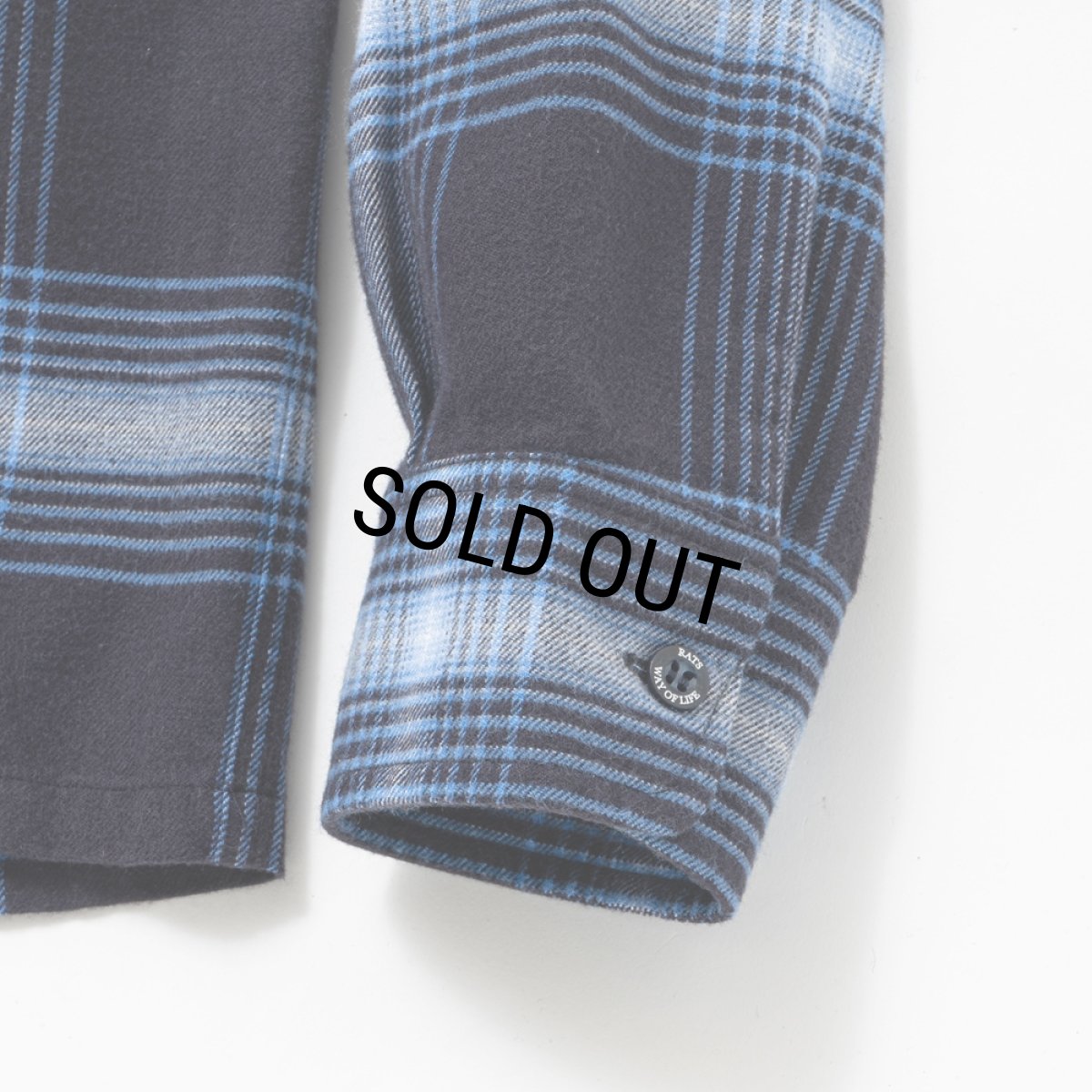 画像6: RATS/COTTON RAYON CHECK SHIRT（NAVY CHECK）［コットンレーヨンチェックシャツ-25秋冬］ (6)