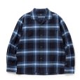 画像1: RATS/COTTON RAYON CHECK SHIRT（NAVY CHECK）［コットンレーヨンチェックシャツ-25秋冬］ (1)