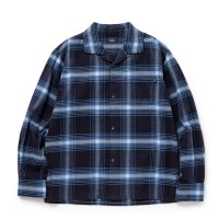RATS/COTTON RAYON CHECK SHIRT（NAVY CHECK）［コットンレーヨンチェックシャツ-25秋冬］