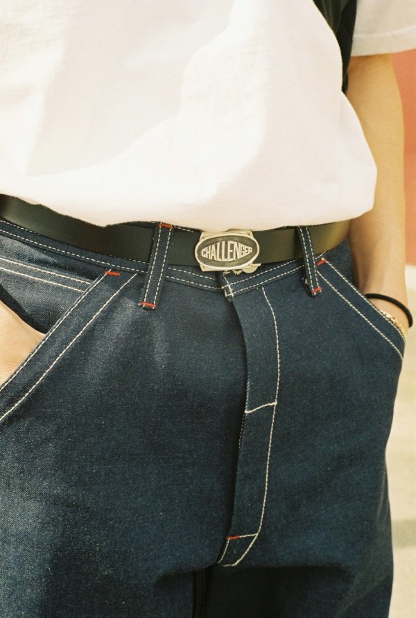 画像5: CHALLENGER/LOGO LEATHER BELT（BLACK）［ロゴレザーベルト-25秋冬］