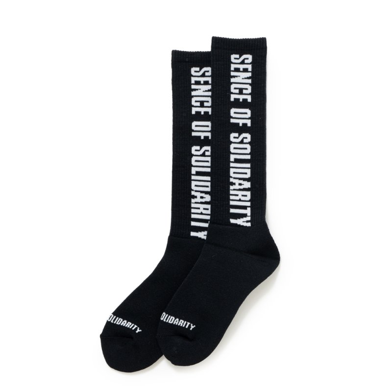 画像1: RATS/HIGH SOCKS LOGO（BLACK）［ハイソックス-25秋冬］