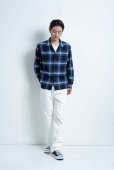 画像8: RATS/COTTON RAYON CHECK SHIRT（NAVY CHECK）［コットンレーヨンチェックシャツ-25秋冬］
