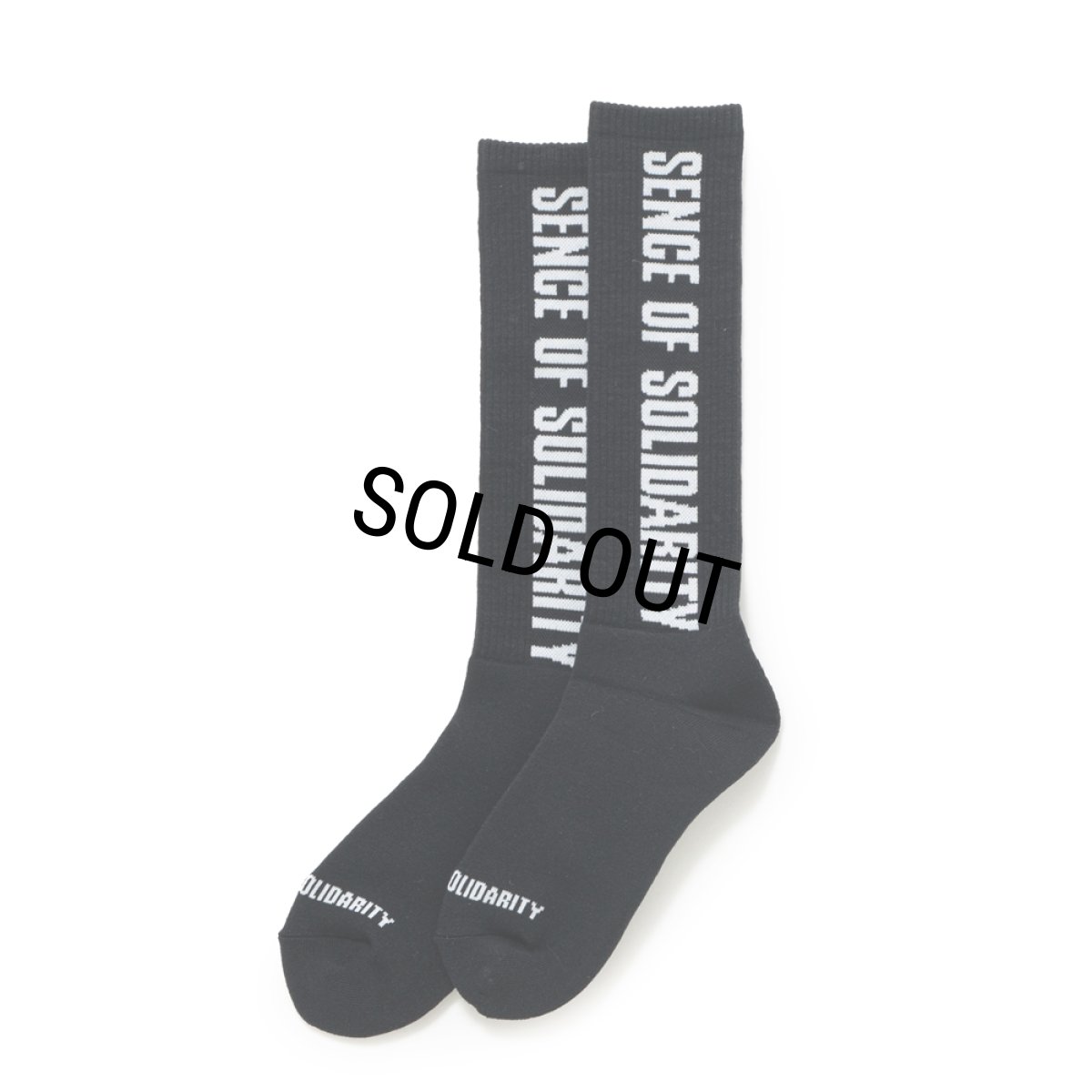 画像1: RATS/HIGH SOCKS LOGO（BLACK）［ハイソックス-25秋冬］ (1)