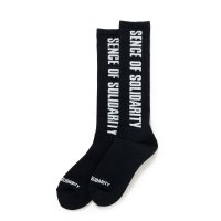 RATS/HIGH SOCKS LOGO（BLACK）［ハイソックス-25秋冬］