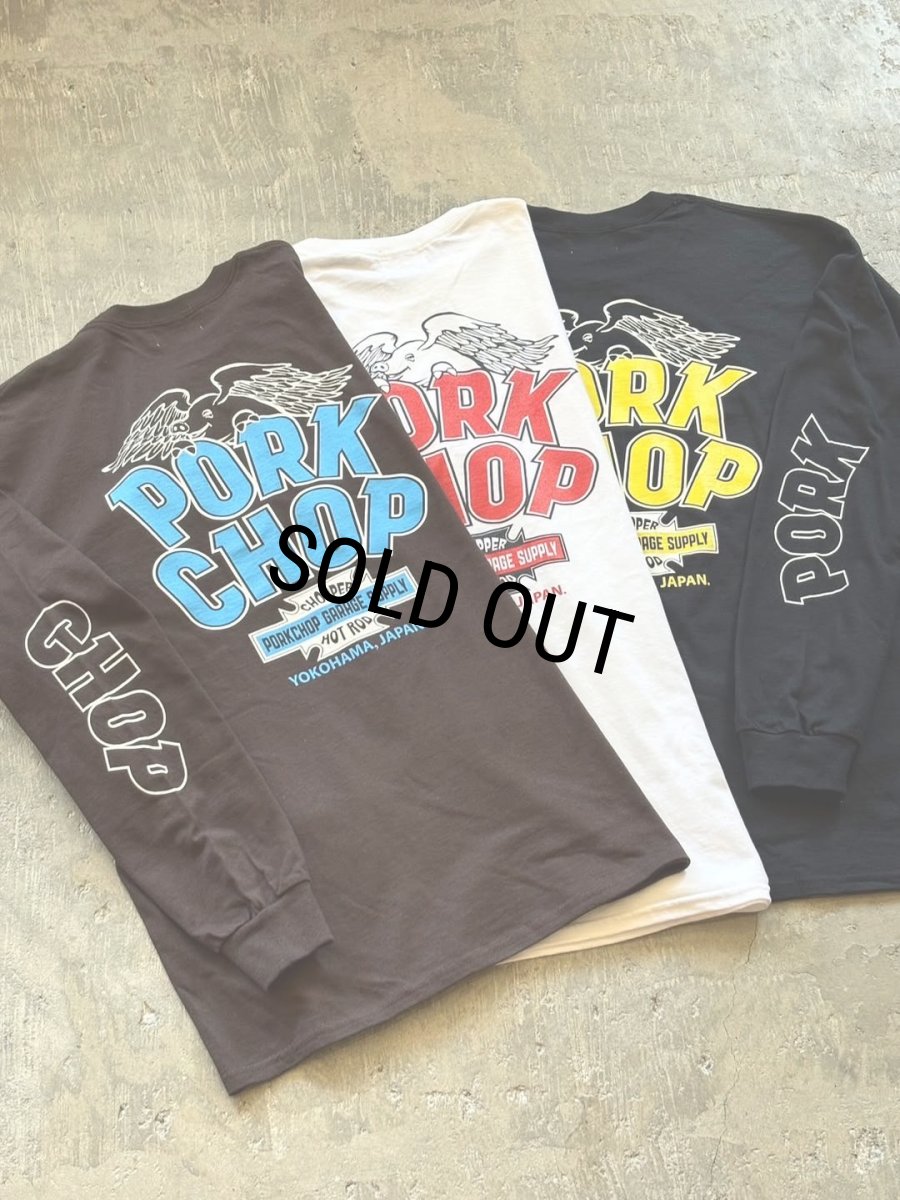 画像7: PORKCHOP/WP BIG LOGO L/S TEE（WHITE）［ウイングポークビッグロゴ長袖T-25秋冬］ (7)