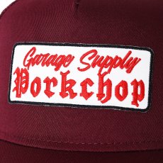 画像3: PORKCHOP/O.E. WAPPEN MESH CAP（MAROON）［ワッペンメッシュキャップ-25秋冬］ (3)