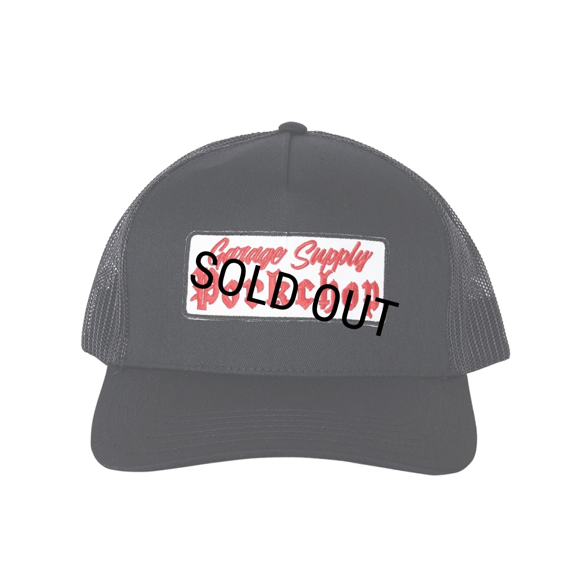 画像1: PORKCHOP/O.E. WAPPEN MESH CAP（BLACK）［ワッペンメッシュキャップ-25秋冬］ (1)