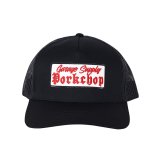 PORKCHOP/O.E. WAPPEN MESH CAP（BLACK）［ワッペンメッシュキャップ-25秋冬］